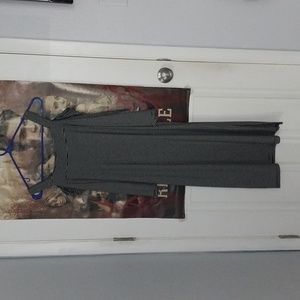 WHITE AND BLAKC STRIPED DRESS